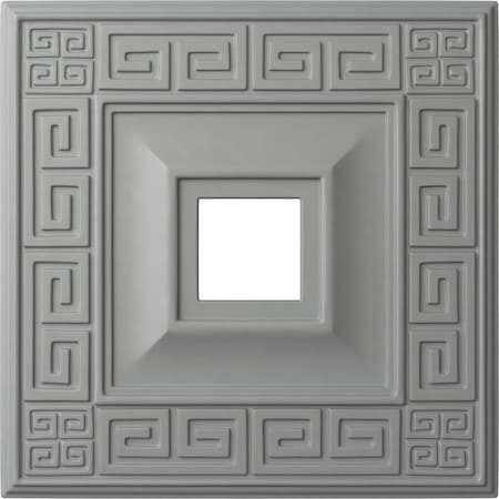 Ekena Millwork Eris Ceiling Medallion (Fits Canopies up to 9 7/8"), 18"W x 18"H x 3 1/2"ID x 1 1/8"P, Primed White CM18ER
